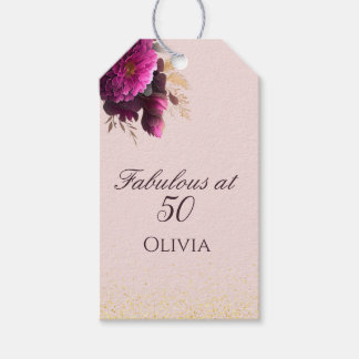 Fabulous vid 50 födelsedag vid Guld Glitter Presentetikett