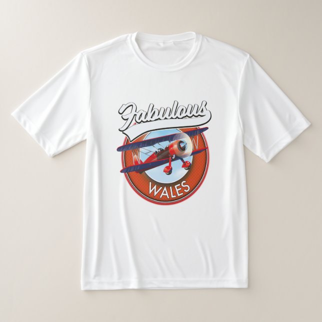 Fabulous Wales retro stil-resepatch T Shirt (Laydown)