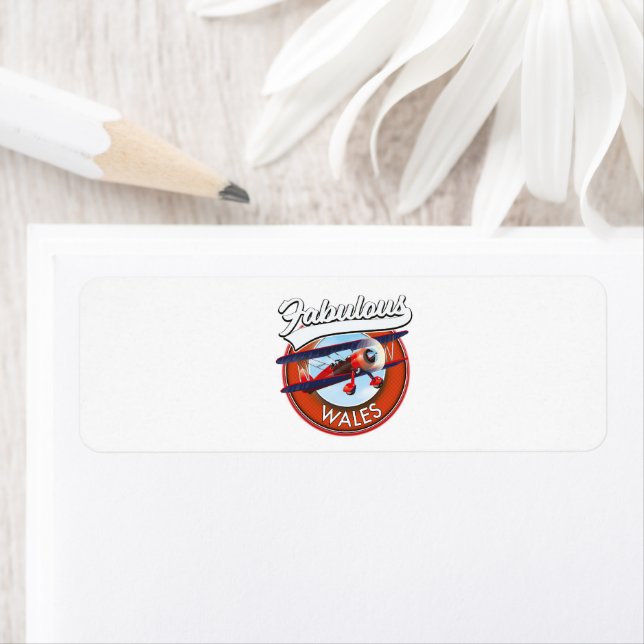Fabulous Wales retro stil-resepatentet Metall Pri Returadress Etikett (Insitu)