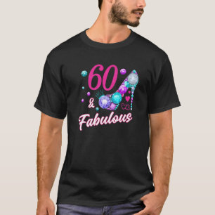 Fabulous Woman 60 år gammal Dam 60:e Natal Birthd T Shirt
