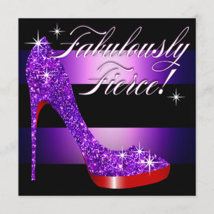 Fabulously våldsamma Glittery stilettrandlilor Inbjudningar