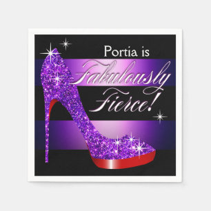 Fabulously våldsamma Glittery stilettrandlilor Pappersservett