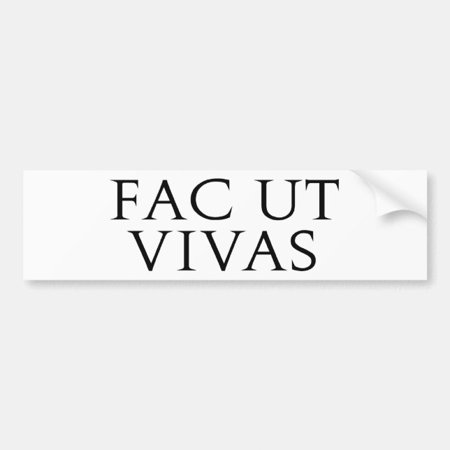 Fac Ut Vivas bildekal (Framsidan)