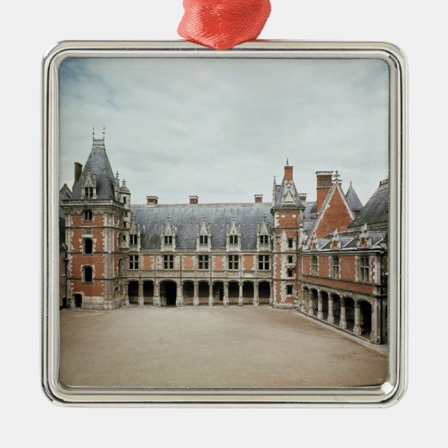 Facade av den Louis XII vingen, 1498-1503 Julgransprydnad Metall (Framsidan)