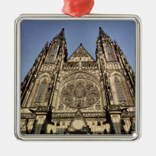 Facade av domkyrkan av St. Vitus Julgransprydnad Metall