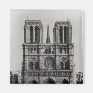 Facade av Notre Dame, Paris, sent - århundrade f Magnet