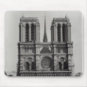 Facade av Notre Dame, Paris, sent - århundrade f Musmatta