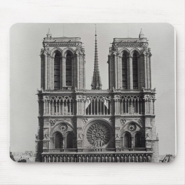 Facade av Notre Dame, Paris, sent - århundrade för Musmatta (Framsidan)