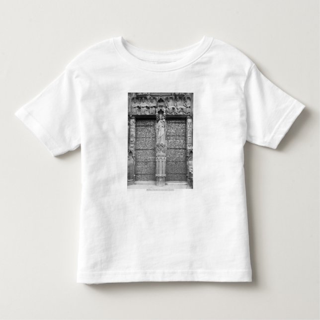 Facade av Notre Dame, vänster portal, Paris Tee (Framsida)