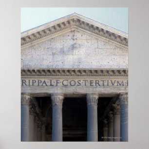 Facade av pantheonen i Rome, Italy. Poster