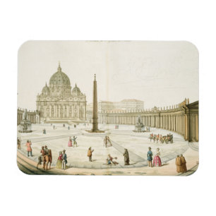 Facade av St Peter i Rome med piazzaen i f Magnet