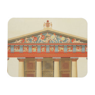 Facade av tempelet av Jupiter på Aegina (323-27 Magnet