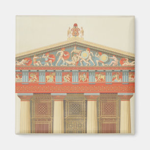 Facade av tempelet av Jupiter på Aegina (323-27 Magnet