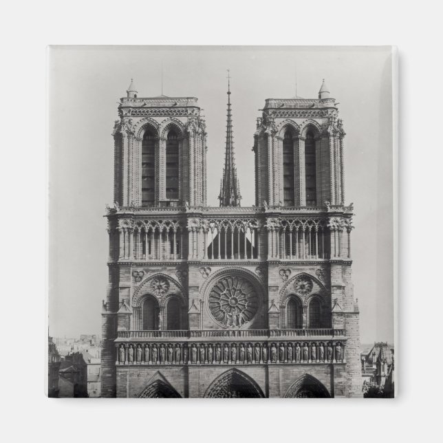 Facade of Notre-Dame, Paris, slutet av 1800-talet Magnet (Framsidan)