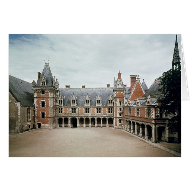 Facade of the Louis XII Vinge, 1498-1503 Hälsningskort (Framsidan Horizontal)