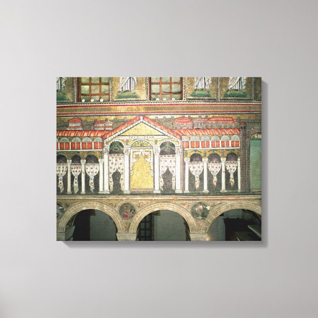 Facade of the Palazzo di Teodorico, 527-99 Canvastryck (Framsida)