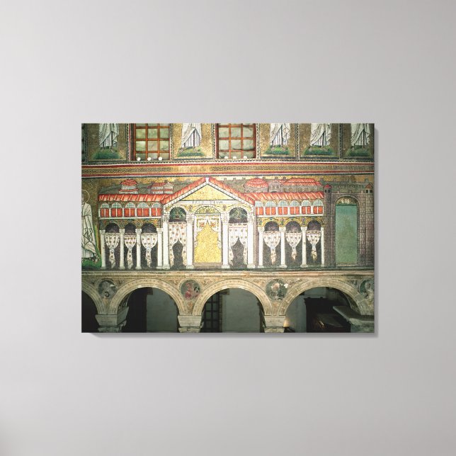 Facade of the Palazzo di Teodorico, 527-99 Canvastryck (Framsida)