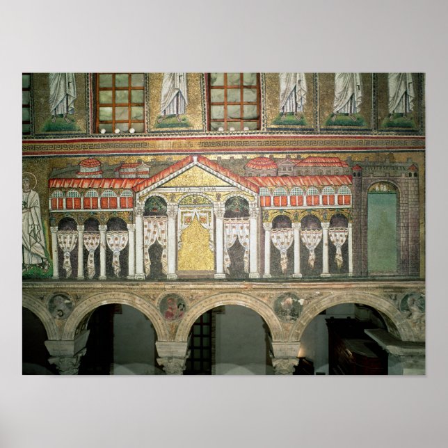 Facade of the Palazzo di Teodorico, 527-99 Poster (Framsidan)