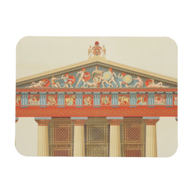 Facade of the Temple of Jupiter at Aegina (323-27) Magnet (Horisontell)
