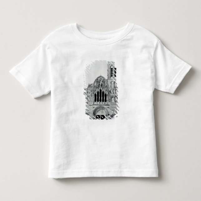 Facaden av La Madeleine de Vezelay Tee Shirt (Framsida)