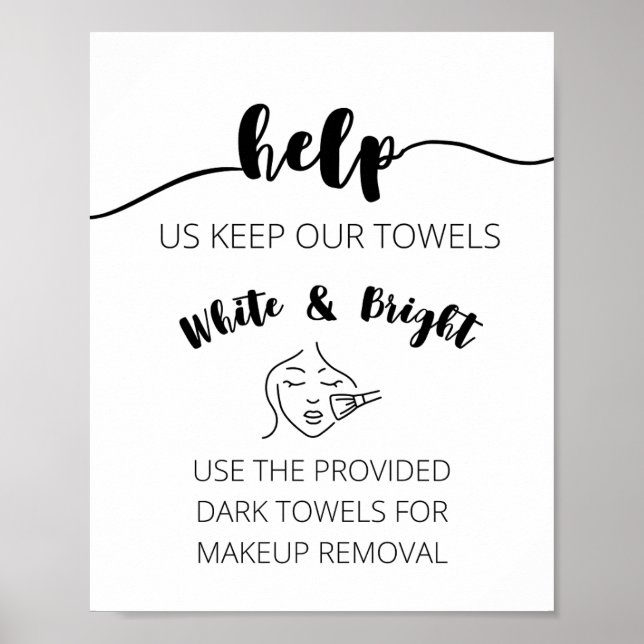 Face Makeup Towel Sign Poster (Framsidan)