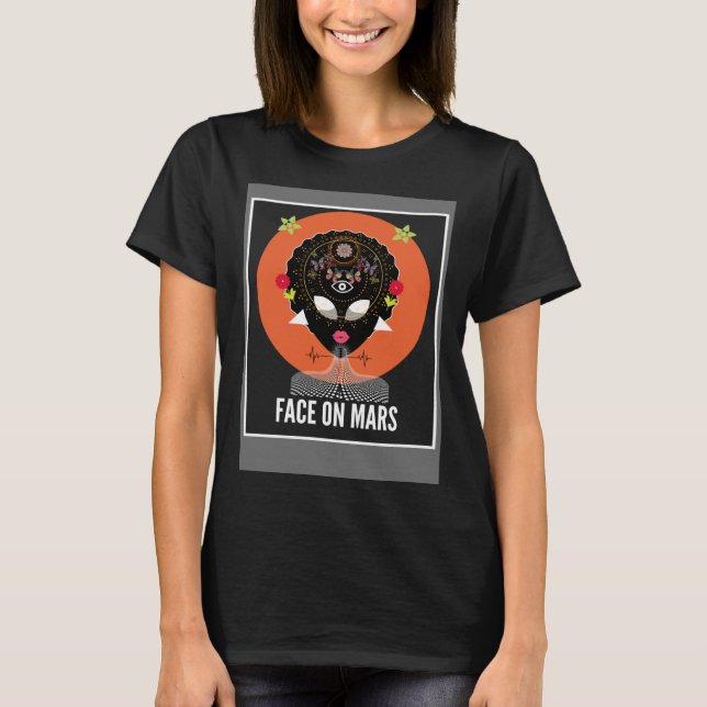 Face On Mars  Moorish Cosmic Wisdom T Shirt (Framsida)