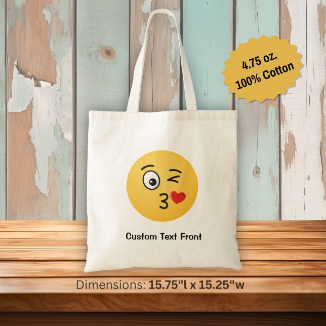 Face Throwing a Kiss Totebag Tygkasse (Skapare uppladdad)