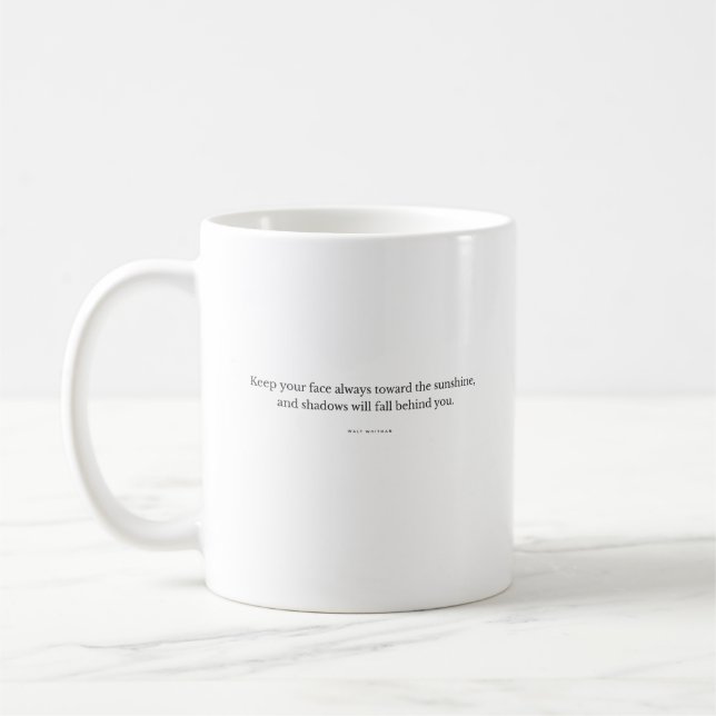 Face Toward The Sunshine - Whitman Citat Mugg (Vänster)