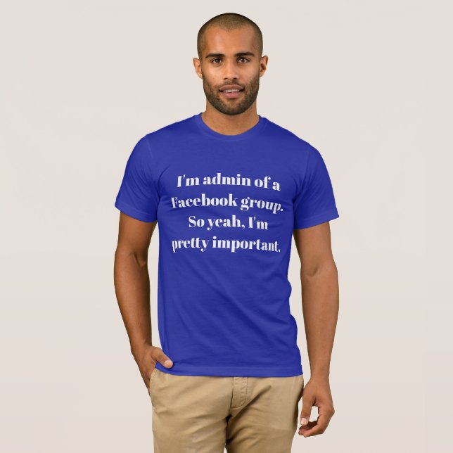 Facebook Admin Tee (Hel framsida)