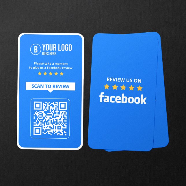 Facebook Business Review 5 Star skannerbar QR-kod Visitkort (Skapare uppladdad)