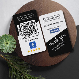 Facebook Business Review med QR-kod Visitkort