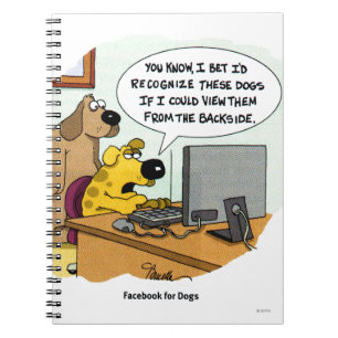 Facebook för hundar anteckningsbok med spiral