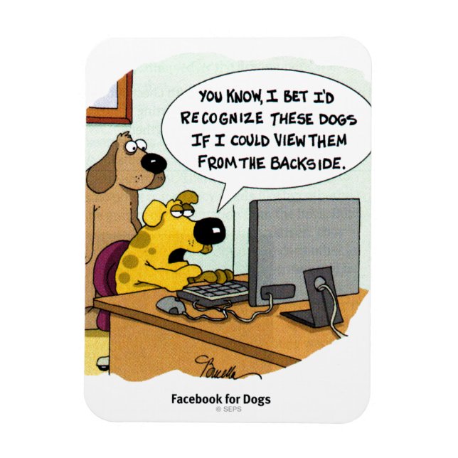Facebook för Hundar Magnet (Vertikal)