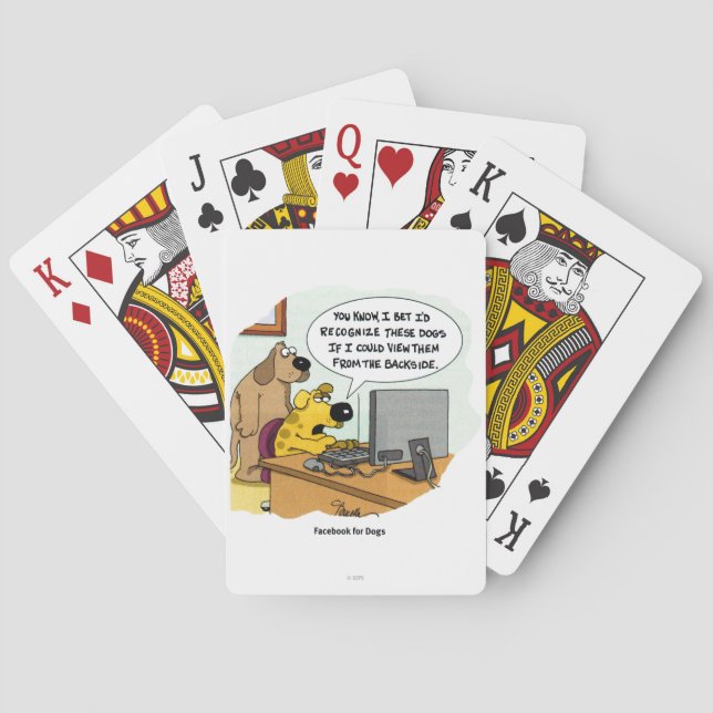 Facebook för hundar spelkort (Baksidan)