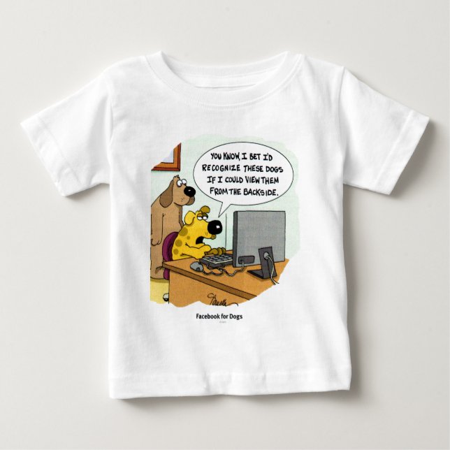 Facebook för hundar t-shirt (Framsida)