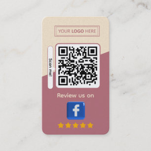 Facebook företagsrecension med QR-kod Visitkort