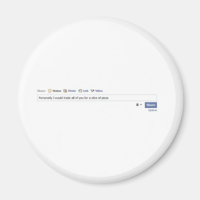Facebook Friends and Pizza Magnet (Framsidan)
