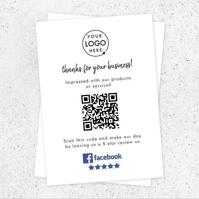 Facebook-granskning | QR-kod för Business Review L Tilläggskort (Skapare uppladdad)