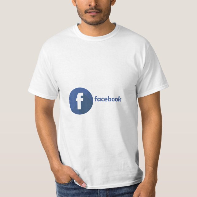 Facebook-ikonen lade till manar-skjorta t shirt (Framsida)