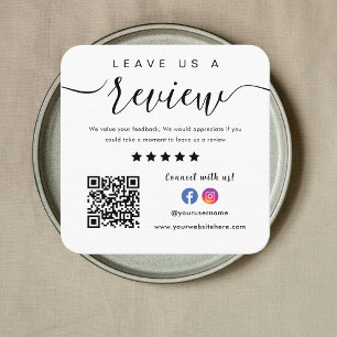 Facebook Instagram Logotyp Qr Code Lämnar oss en g Fyrkantigt Visitkort