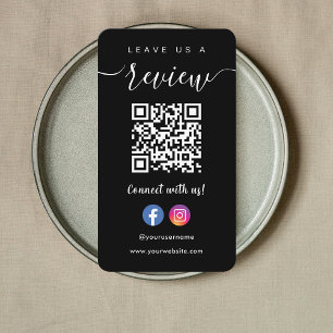 Facebook Instagram Qr Code Lämnar oss en Review Bl Visitkort