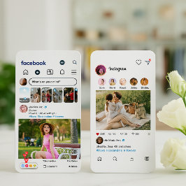 Facebook & Instagram-stil - Foto för sociala medie Visitkort