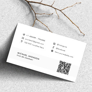 Facebook Instagram-webbplatsikoner QR-Logotyp Visitkort