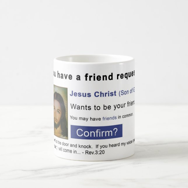 Facebook jesus kaffemugg (Center)