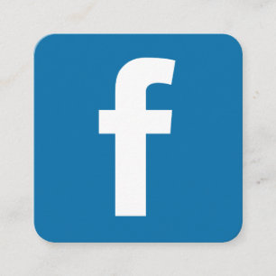 Facebook-kampanj/blått Fyrkantigt Visitkort