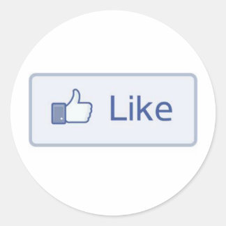 Facebook-liknande Runt Klistermärke