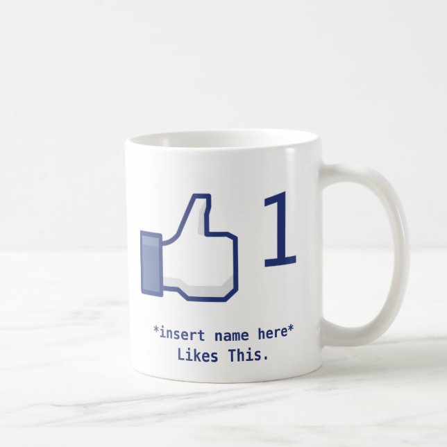 Facebook något liknandemugg kaffemugg (Höger)
