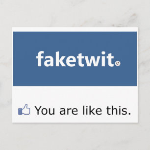 Facebook Narcissist-vykort Vykort