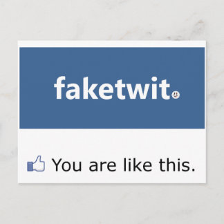 Facebook Narcissist-vykort Vykort