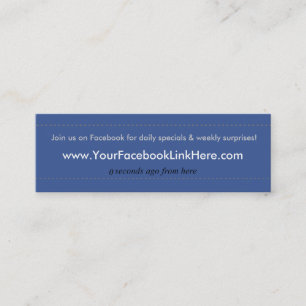 Facebook profilerar blåa visitkort*Specials Mini Visitkort